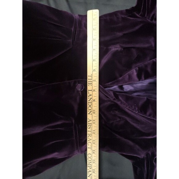 Ralph Lauren Black Label Deep Purple Eggplant Velvet Jacket Coat Blazer Size 8 - Picture 4 of 8